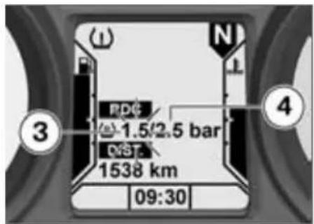BMW R 1200 RT (2009) - RDC 警告表示 - 2