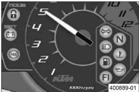 KTM 990 Supermoto T (2013) - Ενδεικτικές λυχνίες - 1