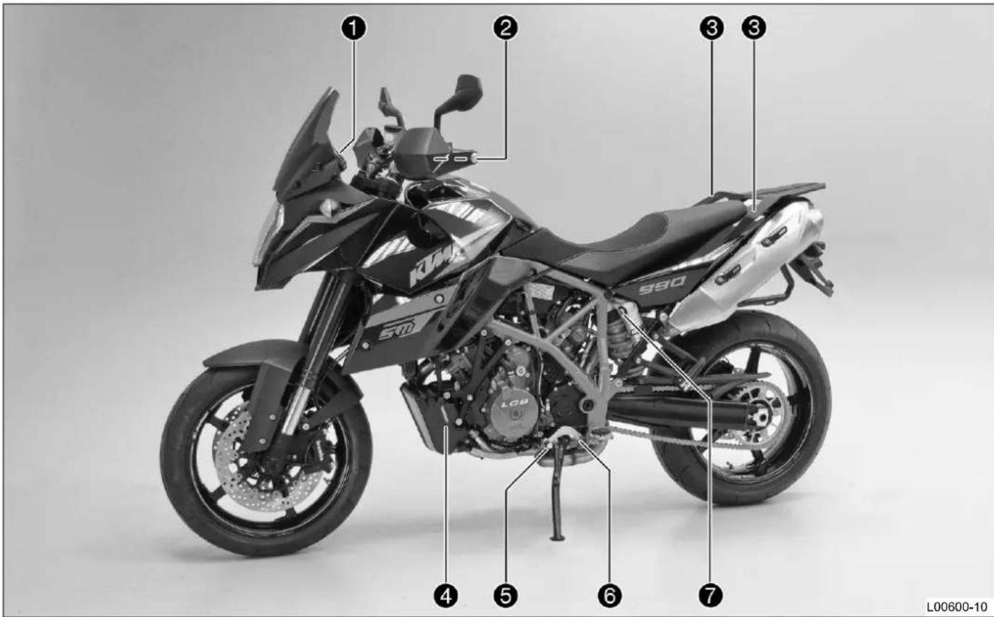 KTM 990 Supermoto T (2013) - Εμφάνιση οχήματος μπροστά αριστερά (συμβολική απεικόνιση) - 1