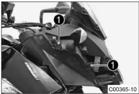KTM 990 Supermoto T (2013) - Τοποθέτηση σπόιλερ μάσκας - 1