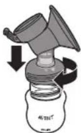 PHILIPS AVENT SCD223 - Assembling the manual breast pump - 4