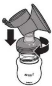 PHILIPS AVENT SCD223 - Assembling the breast pump - 5