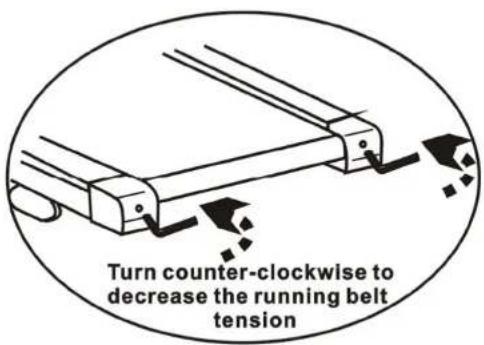 DKN AiRun X - Posicion cinta - Belt adjustment - Ajustement de la bande de course Afstellen van het looptapijt - Ustar o tapete - Regulierung des Rollteppichs - Натяжение полотна - 2