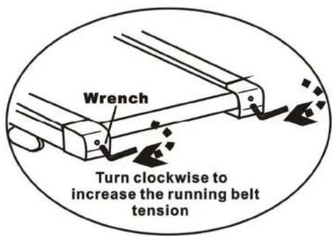 DKN AiRun X - Posicion cinta - Belt adjustment - Ajustement de la bande de course Afstellen van het looptapijt - Ustar o tapete - Regulierung des Rollteppichs - Натяжение полотна - 1