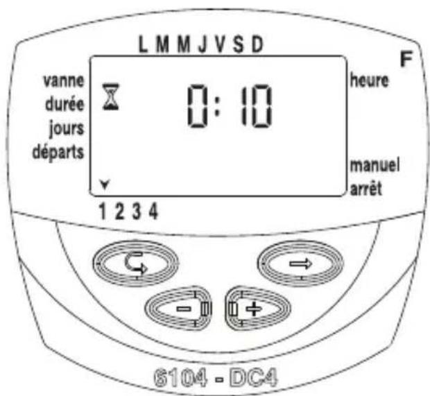 Galcon DC6S - Configurer la durée de l'irrigation - 1