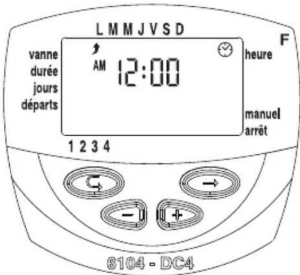 Galcon DC6S - Configurer l'heure et le jour de la semaine actuelle - 1