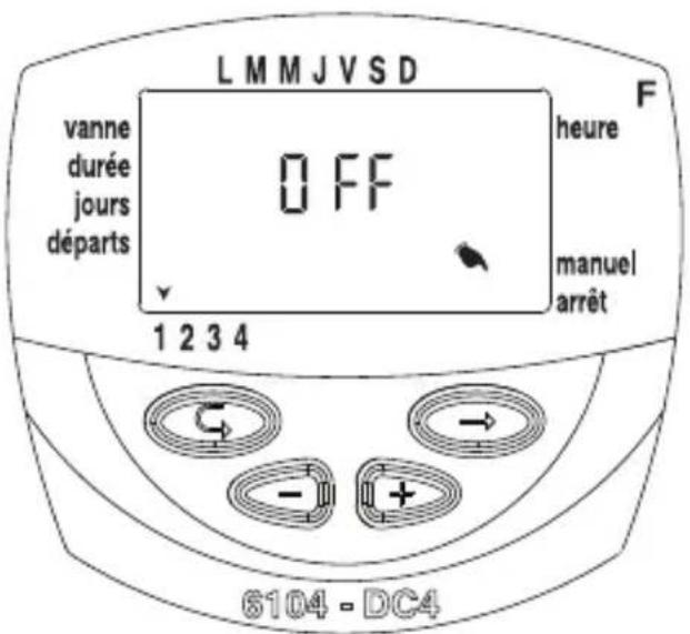Galcon DC6S - Fonctionnement séquentiel "manuel" par le programmeur d'irrigation - 2