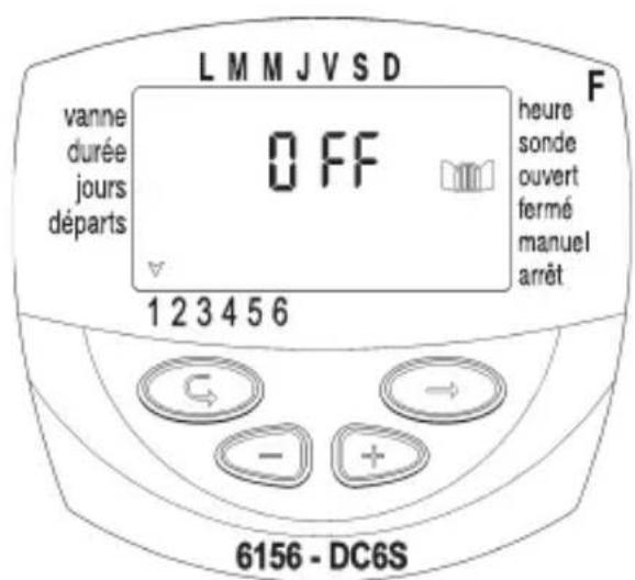 Galcon DC6S - Pour annuler la fenêtre d'irrigation - 2