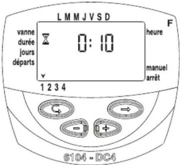 Galcon DC4 - Configurer la durée de l'irrigation - 1