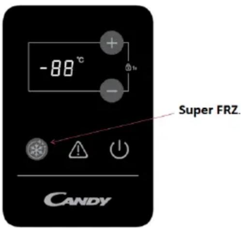 CANDY CMCH 102 SEL - PUNEREA ÎN FUNCTIUNE A CONGELATORULUI - 1