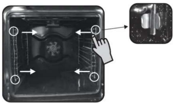 CANDY FXE649VX - ENTFERNEN UND REINIGUNG DES GRILLROSTS - 1