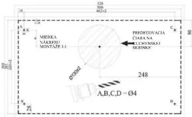 CANDY CBT63241W - Vrtanie zavesnych otvorov - 1
