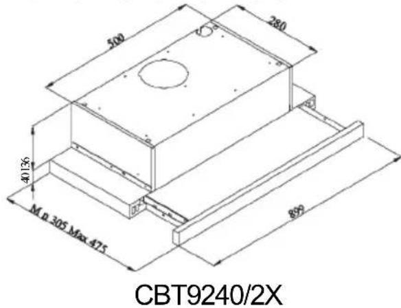 CANDY CBT63241W - DISEGNO TECHNICO - 1