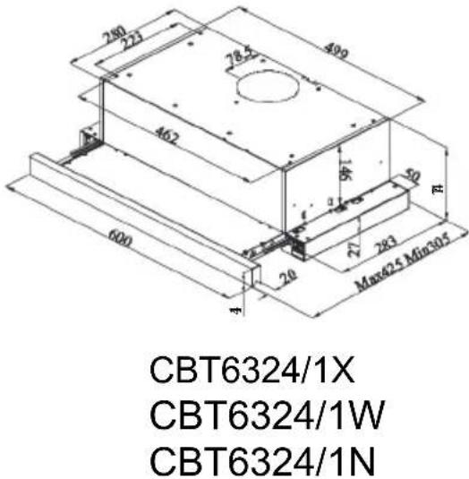 CANDY CBT63241W - DISEGNO TECHNICO - 2