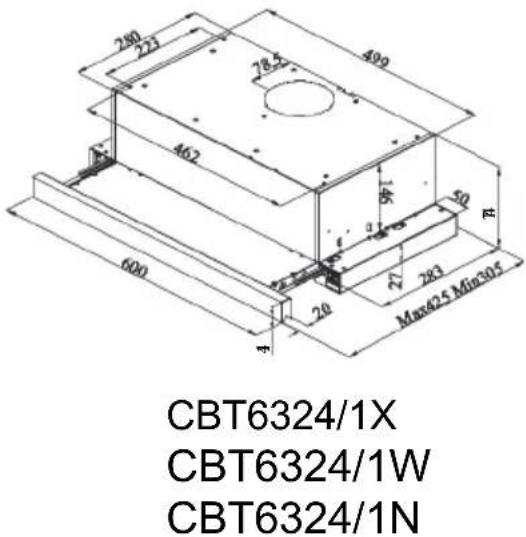 CANDY CBT62401LN - DISEGNO TECHNICO - 2