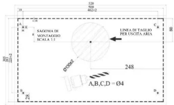 CANDY CBT63241N - Fori da praticare per il supporto - 1