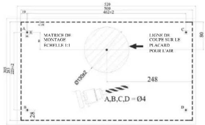 CANDY CBT63241N - Perçage des trous de suspension - 1