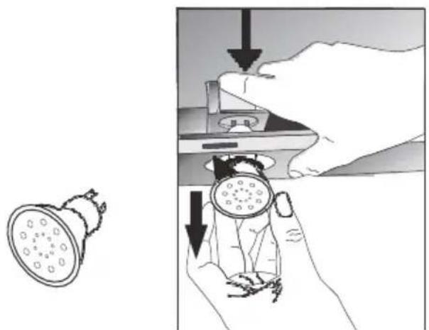 CANDY CBT62401LW - Substituição de lampadas de halogenio - 1
