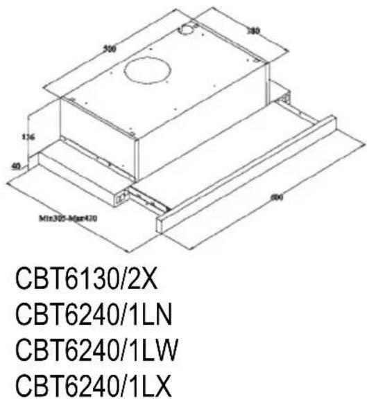CANDY CBT62401LW - DISEGNO TECHNICO - 3