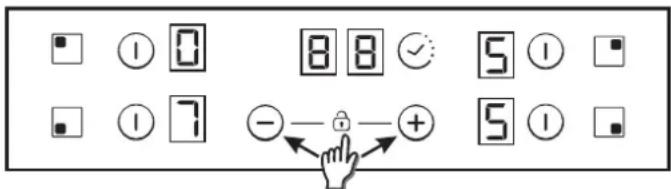CANDY CH64CCB - Aumento/reduccion del nivel de potencia - 1