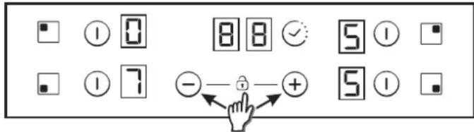 CANDY CH64CCB - Povečanje/zmanjšanje stopnje moči - 1