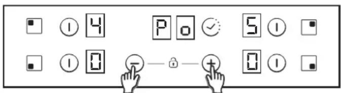 CANDY CH64CCB - Como selecionar o;nivel de gestao da potencia - 2