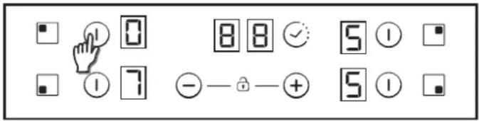 CANDY CH64CCW - Выбор зоны нагрева - 1