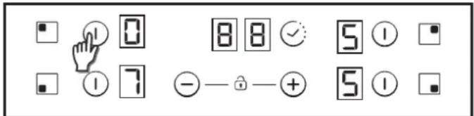 CANDY CH64CCW - Opcja blokady rodzicielskiej - 1