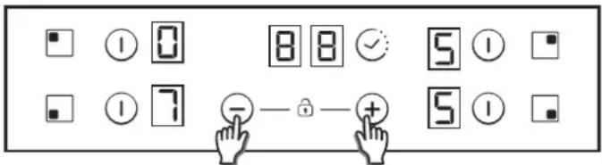 CANDY CH64CCW - Выбор зоны нагрева - 3