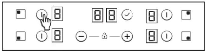 CANDY CH64CCW - Allumer/Éteindre un foyer de cuisson - 1