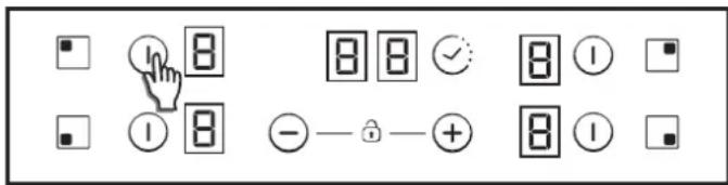 CANDY CH64CCW - Switch ON/OFF a heater zone - 1