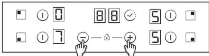 CANDY CH64CCW - Opcja blokady rodzicielskiej - 1