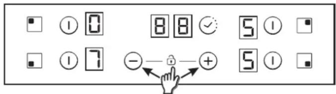 CANDY CH64CCW - Augmenter/Diminuer le niveau de chauffe. - 1