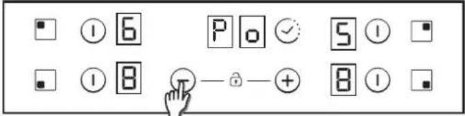 CANDY CH64XB - Teljesitménykezelési szint kivalasztasa - 1