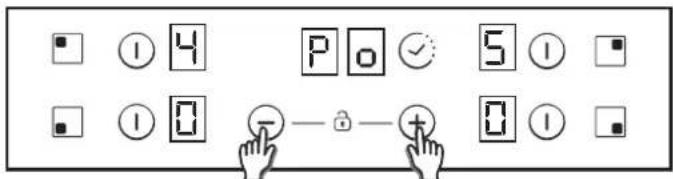 CANDY CH64XB - Wahl der Leistungverwaltungsstufe. - 2