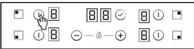 CANDY CH64XB - Switch ON/OFF a heater zone - 1