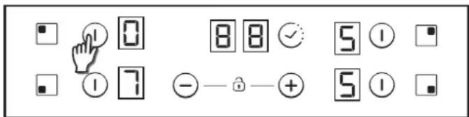 CANDY CH64XB - Selecionar uma zona - 1