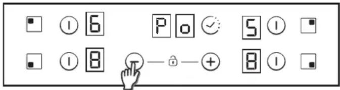 CANDY CH64XB - Het niveau van het vermogenbeheer selecteren. - 1