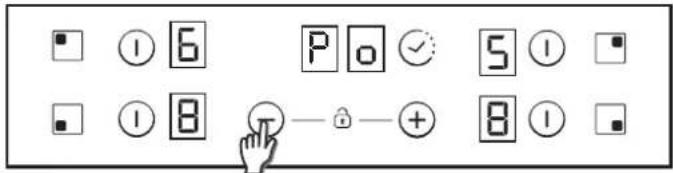 CANDY CH64XB - Wahl der Leistungverwaltungsstufe. - 1