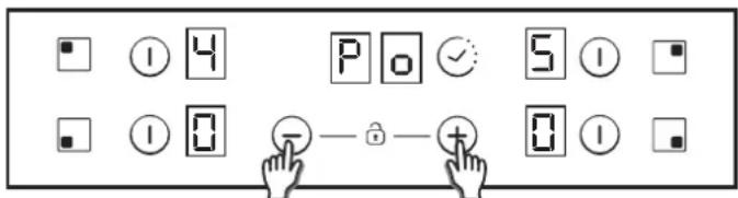 CANDY CH64XB - Het niveau van het vermogenbeheer selecteren. - 2