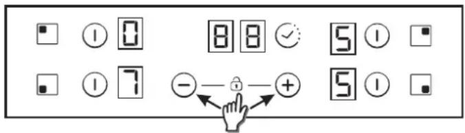 CANDY CH74BVT - Povečanje/zmanjšanje stopnje moči - 1