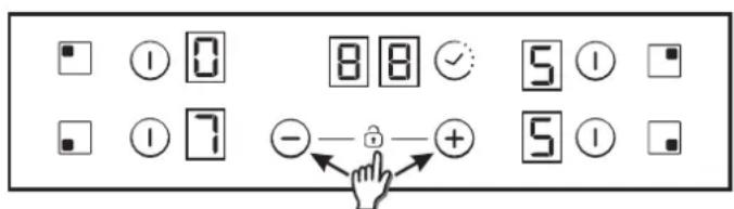 CANDY CH74BVT - Aumento/diminuzione del livello di potenza - 1