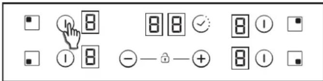 CANDY CH74BVT - Zapnutie/vypnutie varnej zóny - 1