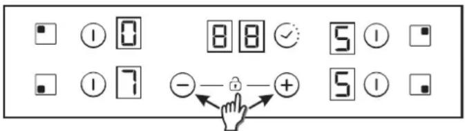 CANDY CH64FC - Augmenter/Diminuer le niveau de chauffe. - 1