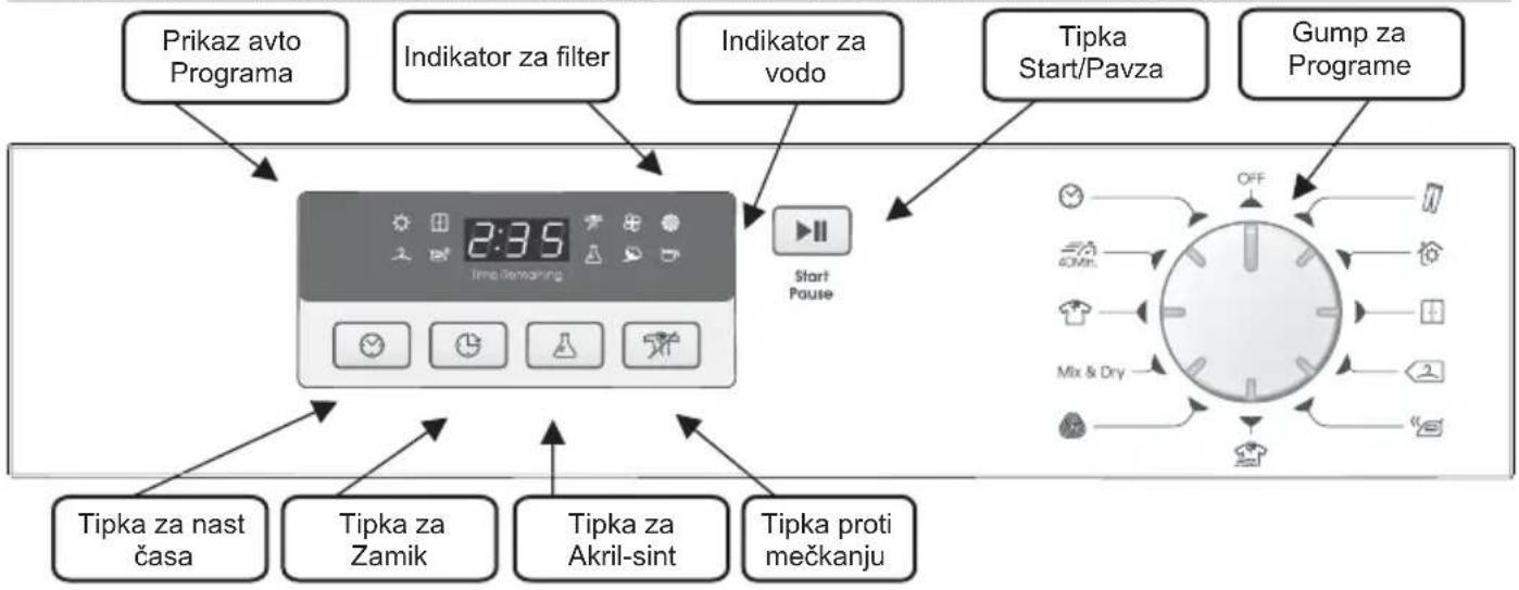 CANDY SLH D813A2S - TIPKE ZA UPRAVLJANJE IN SIGNALNE LUCKE - 1