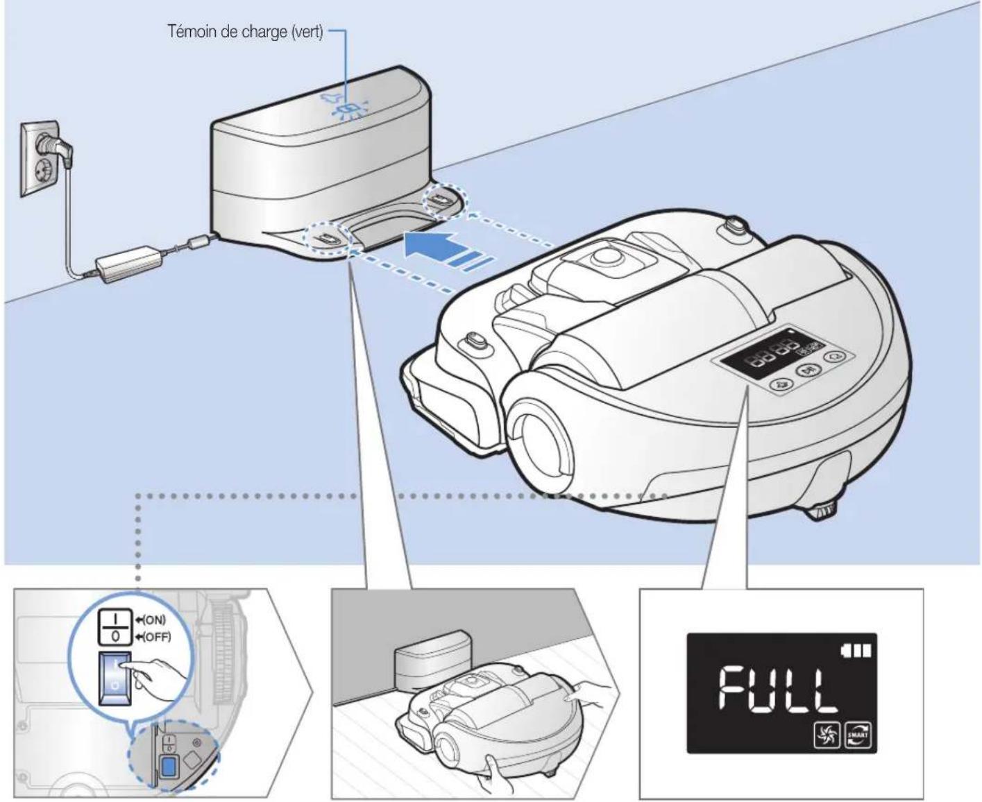 SAMSUNG POWERbot VR9000H - Mise en charge - 2