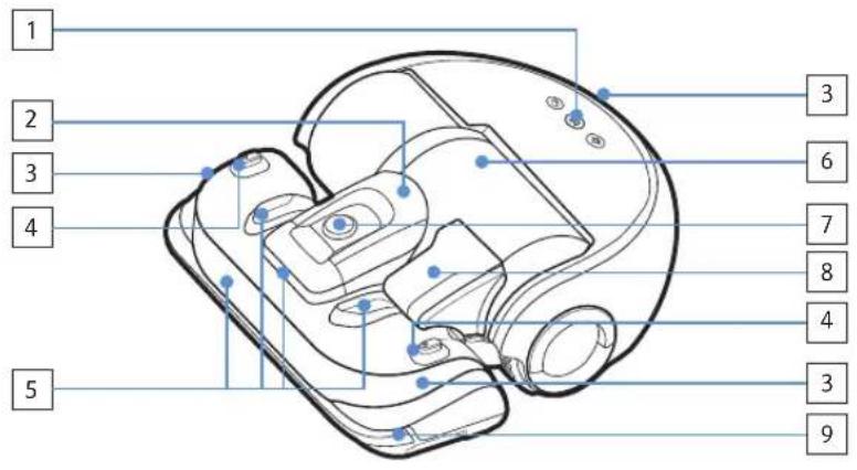 SAMSUNG POWERbot VR9000H - Nomenclature des différents composants - 1