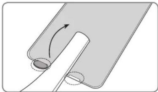 SAMSUNG QE65Q8CNAT - Detaching the Clean back stand cover from the TV - 1
