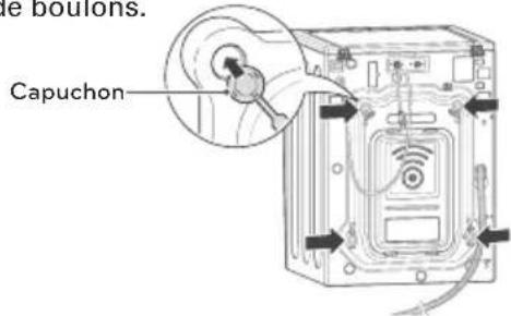 LG WM4370HKA - Déballage et retrait des boulons d'expédition - 3