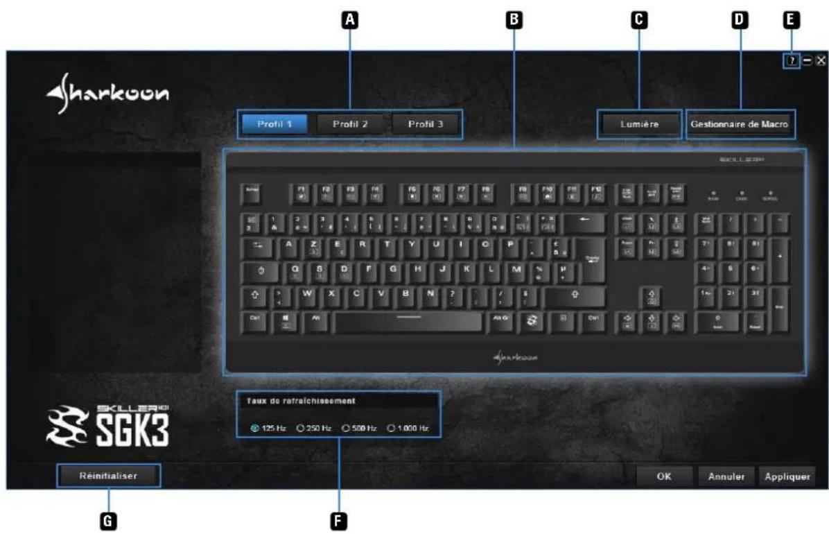 Sharkoon Skiller Mech SGK3 - Aperçu du logiciel - 1